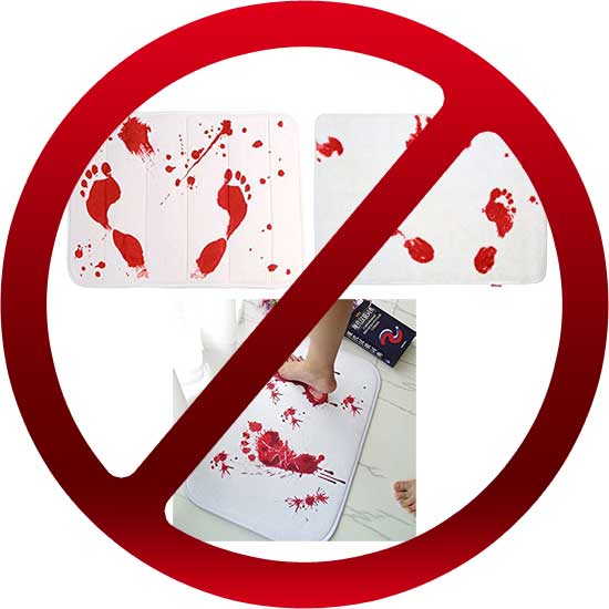 Fake Bloody Bath Mats